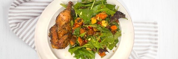 Cornish Game Hens With Winter Salad